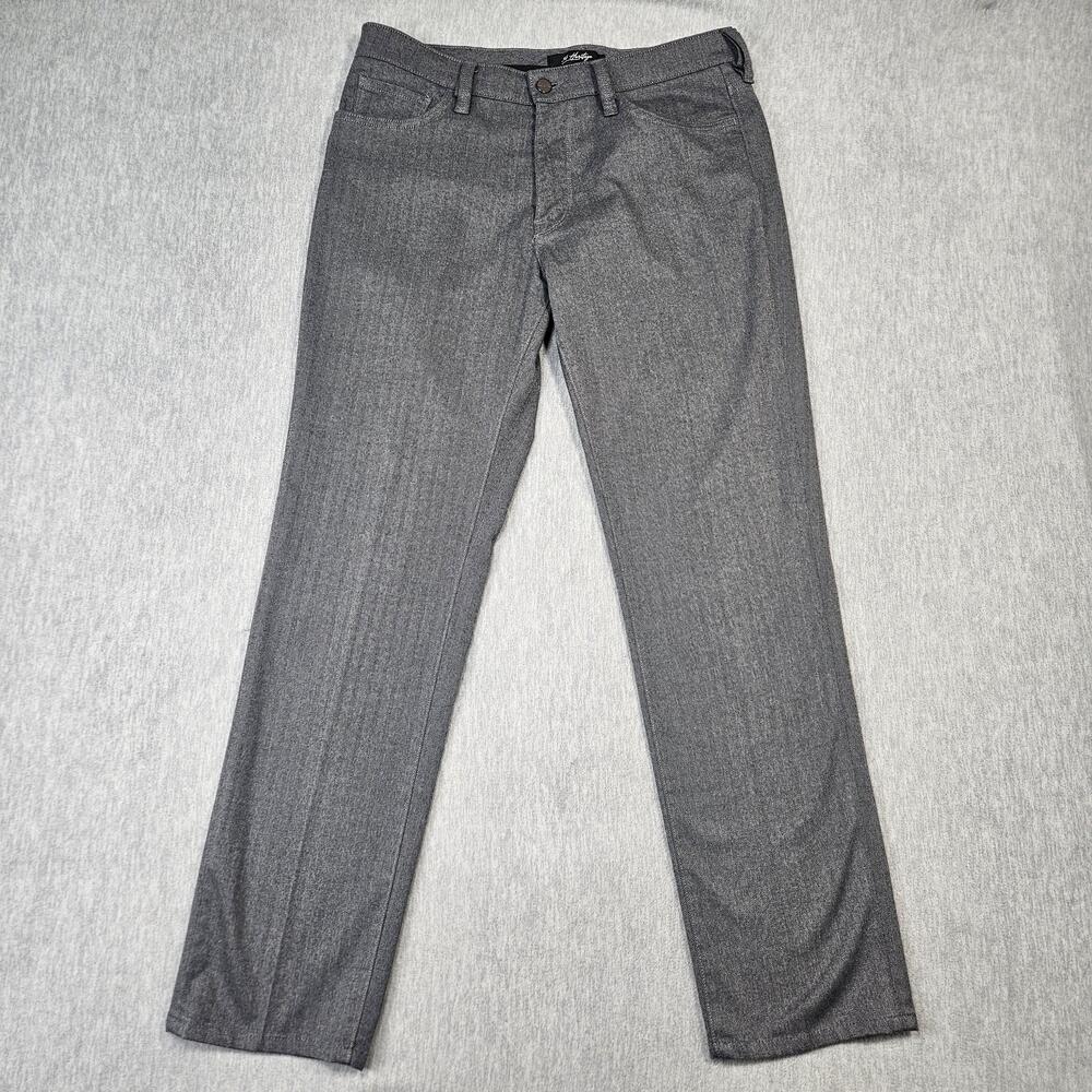 34 Heritage Jeans Mens 36x34 Gray Charisma Herringbone Stretch 5 Pocket Pants